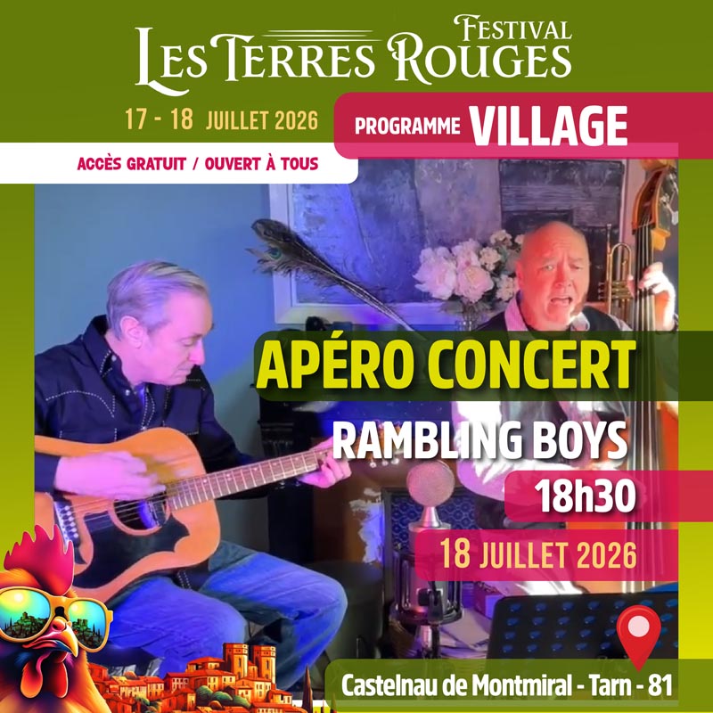 Festival Les Terres Rouges - Programmation village Castelnau de Montmiral - Tarn 81