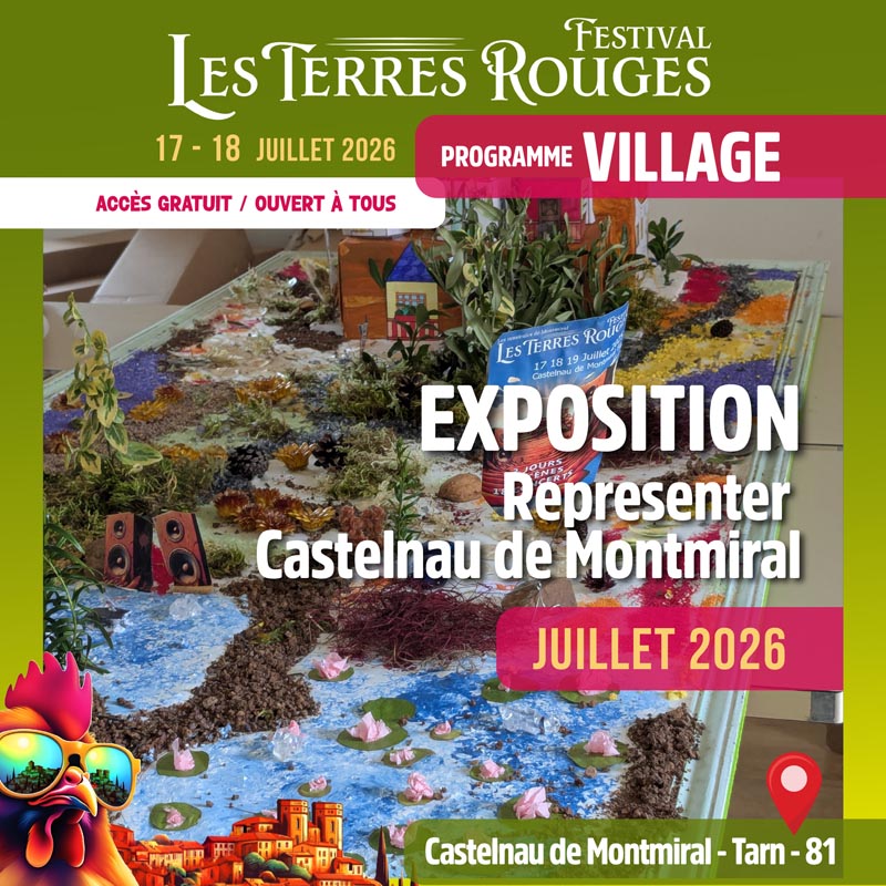 Festival Les Terres Rouges - Programmation village Castelnau de Montmiral - Tarn 81